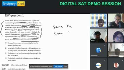 Testprepkart SAT Trial Class