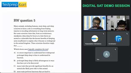 Testprepkart SAT Trial Class